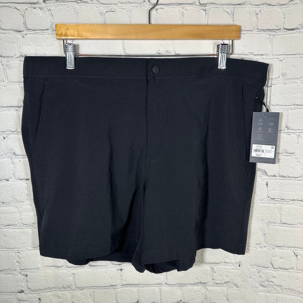 NEW VRST Mens Resort‎ Short Pure Black XL Four-Way Stretch Quick Dry UPF 50+